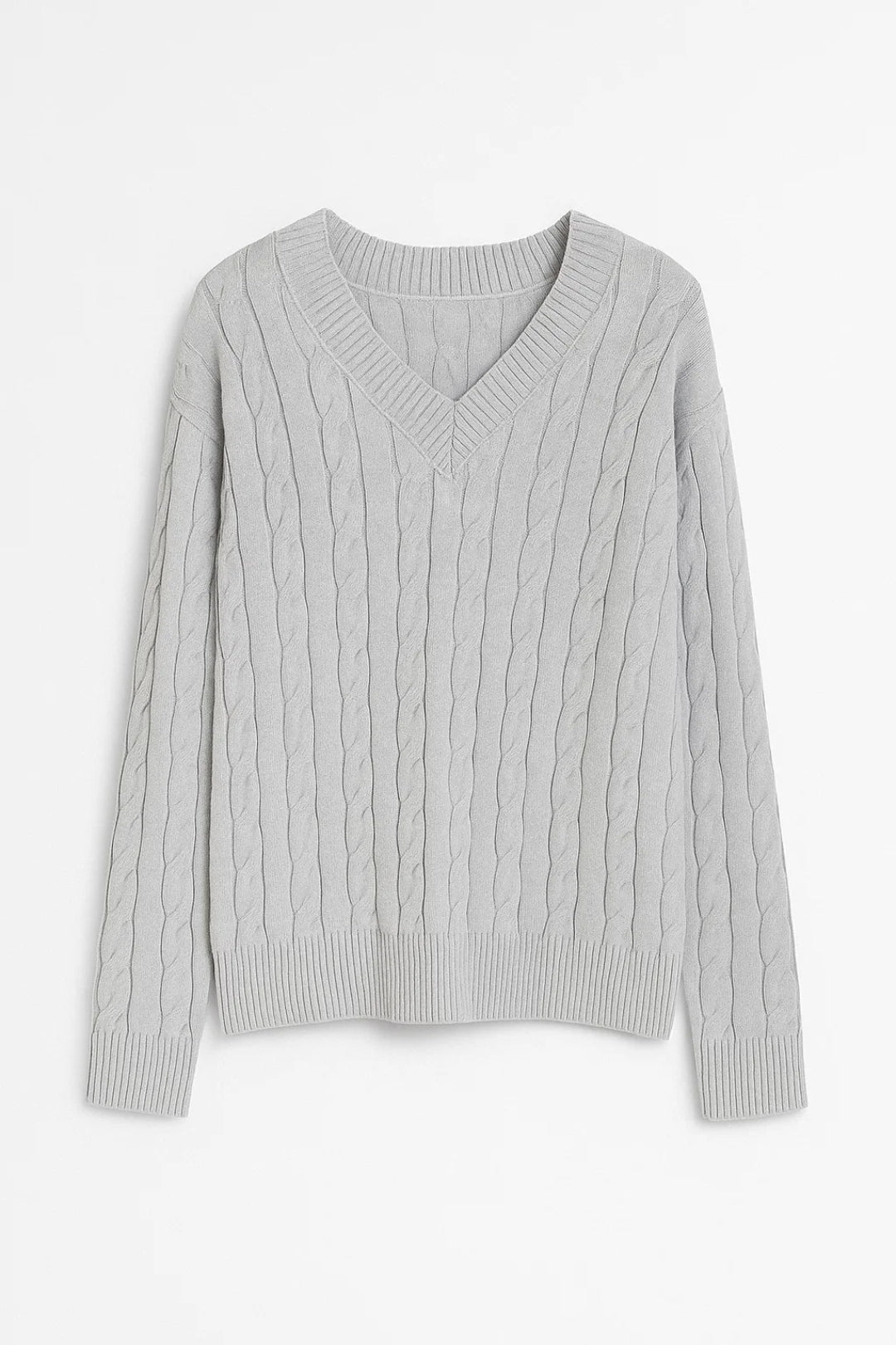 SUNNIVA | MAGLIONE A TRECCIA CON COLLO A V