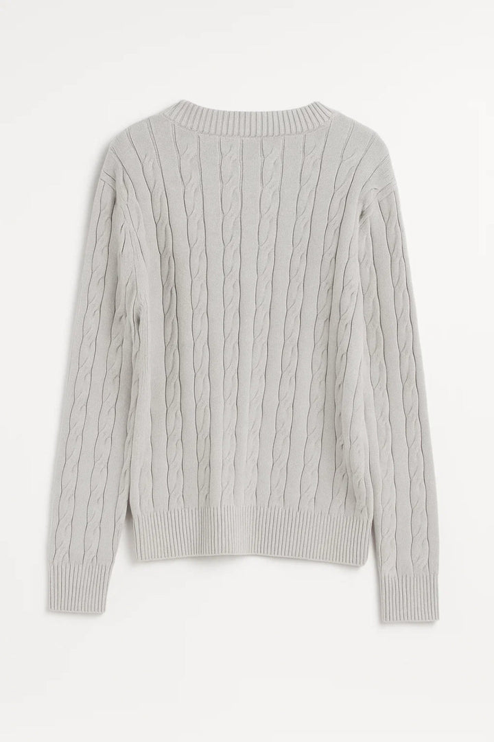 SUNNIVA | MAGLIONE A TRECCIA CON COLLO A V