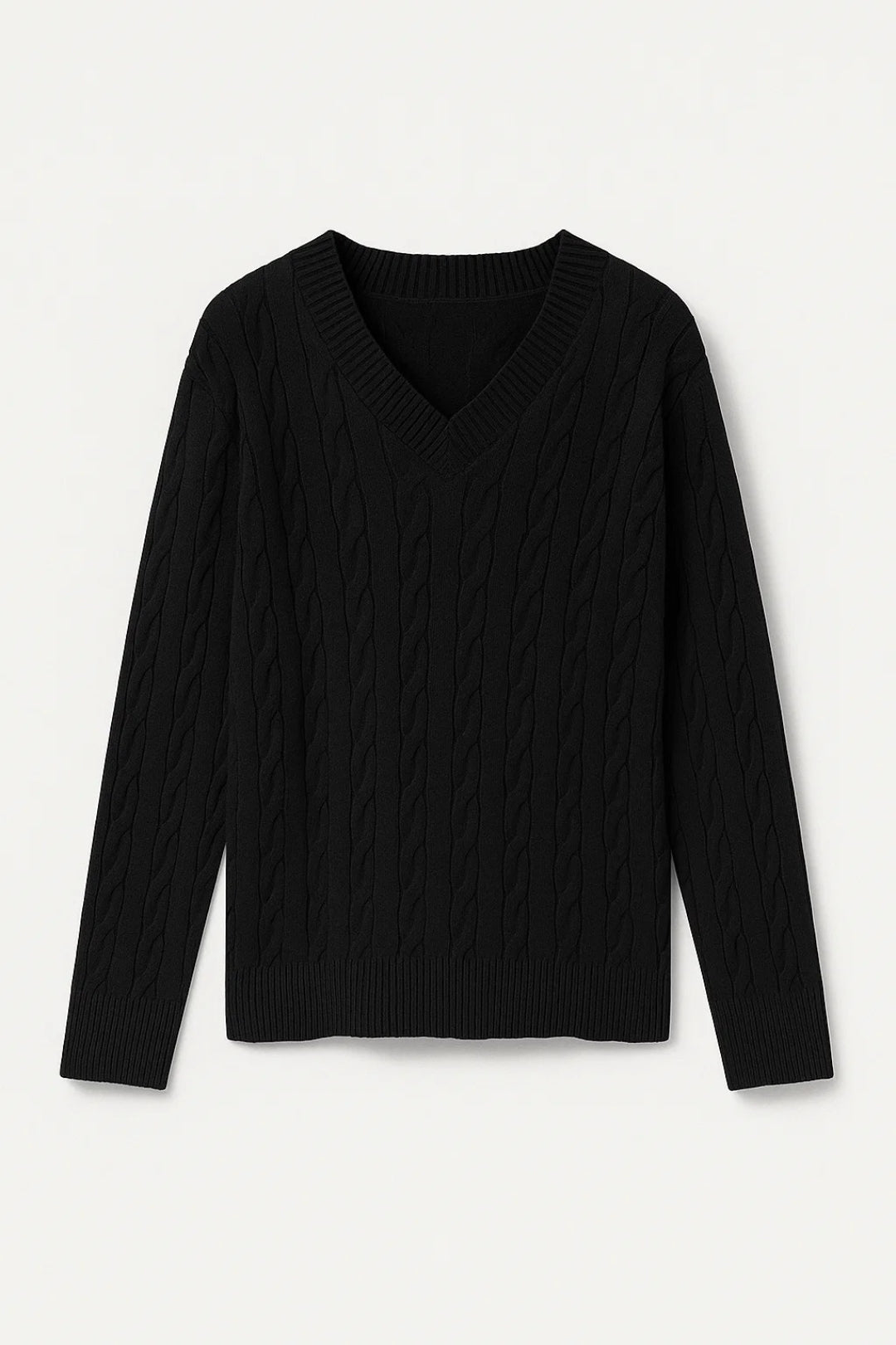 SUNNIVA | MAGLIONE A TRECCIA CON COLLO A V