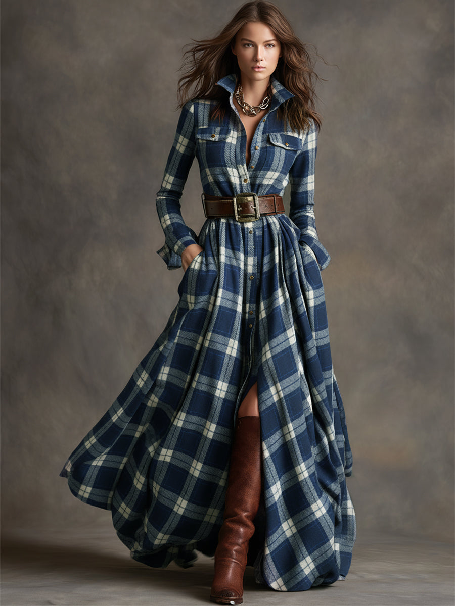 SCARLETT | ABITO CAMICIA MAXI CON CINTURA