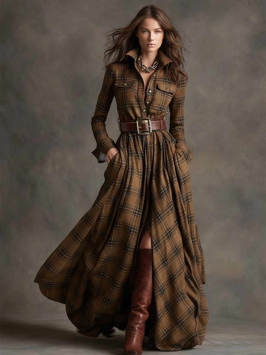 SCARLETT | ABITO CAMICIA MAXI CON CINTURA