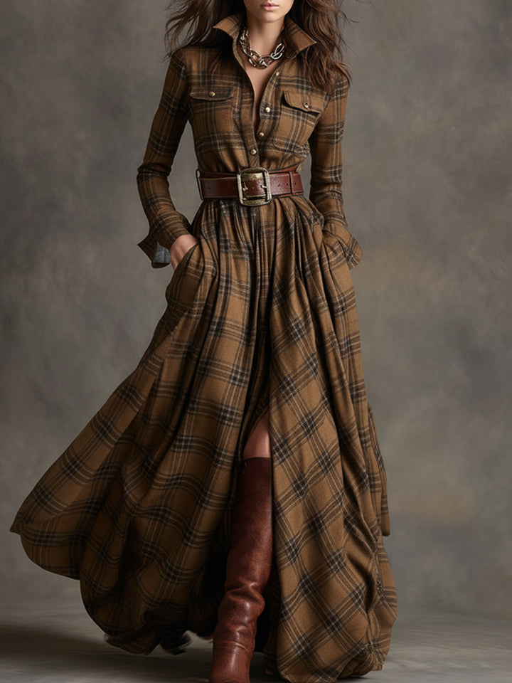 SCARLETT | ABITO CAMICIA MAXI CON CINTURA
