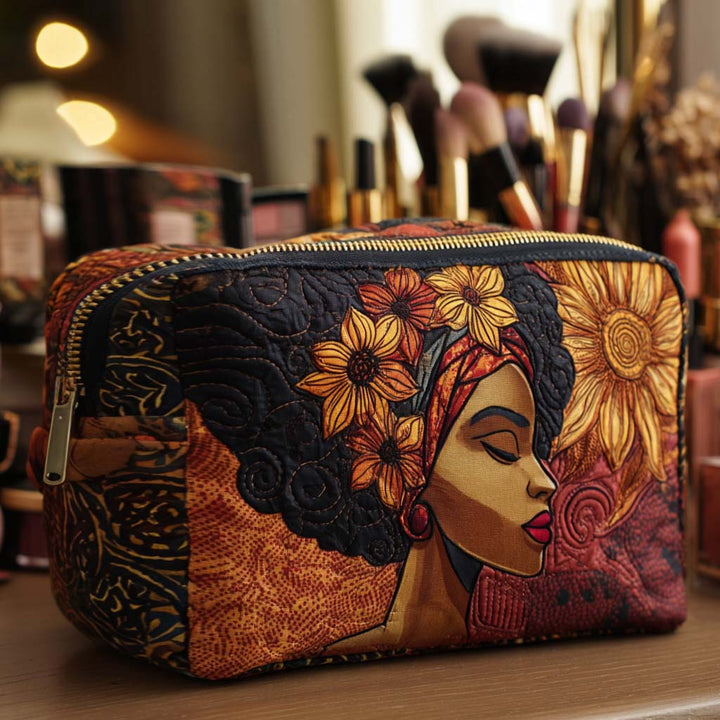 Beauty case trapuntato con corona dorata NCU0NT10376