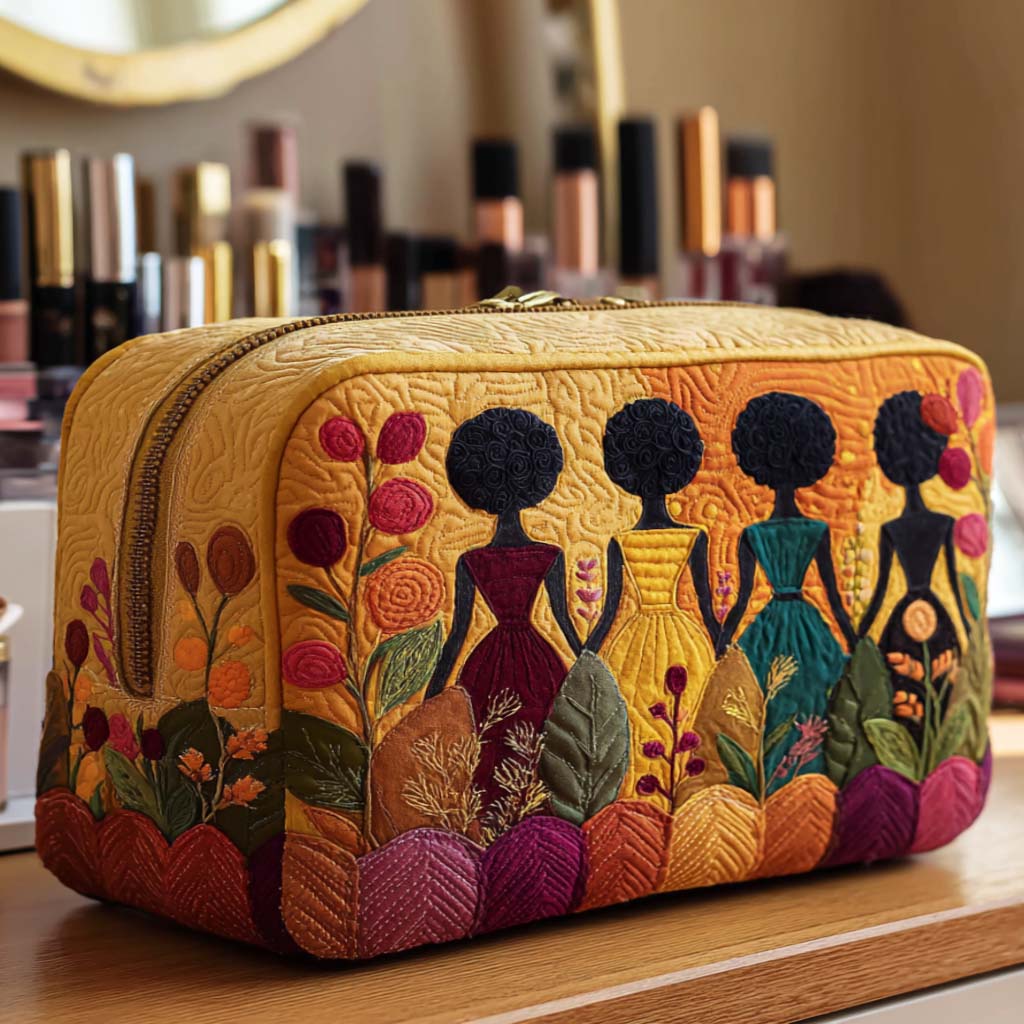Beauty case trapuntato con dettagli dorati NCU0NT10377