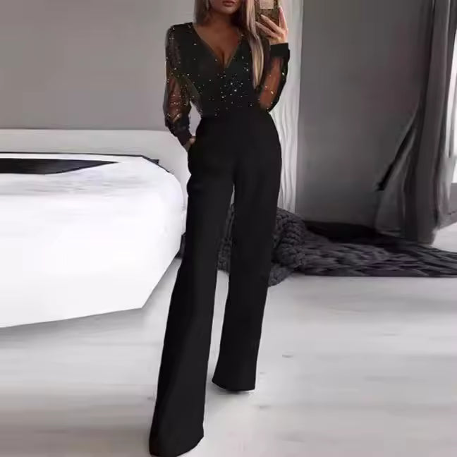 Islie | Tuta Elegante con Maniche Trasparenti