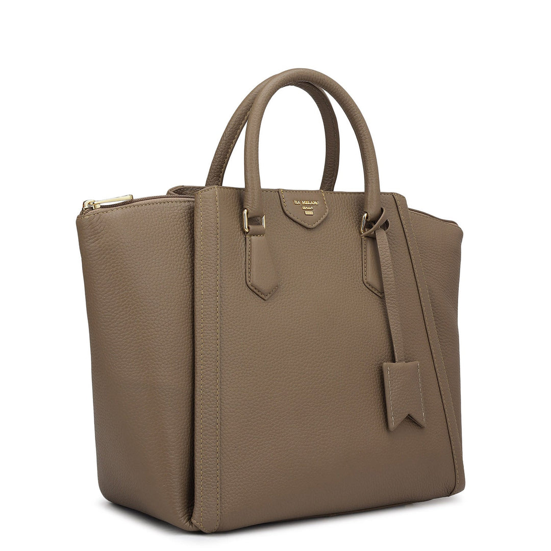 Élégance Paris - Borsa a Tracolla in Pelle Cerata Classica