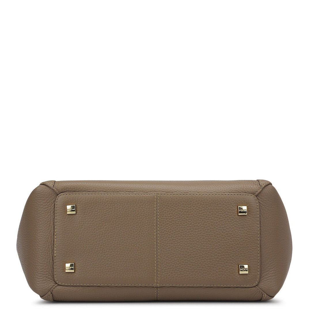 Élégance Paris - Borsa a Tracolla in Pelle Cerata Classica