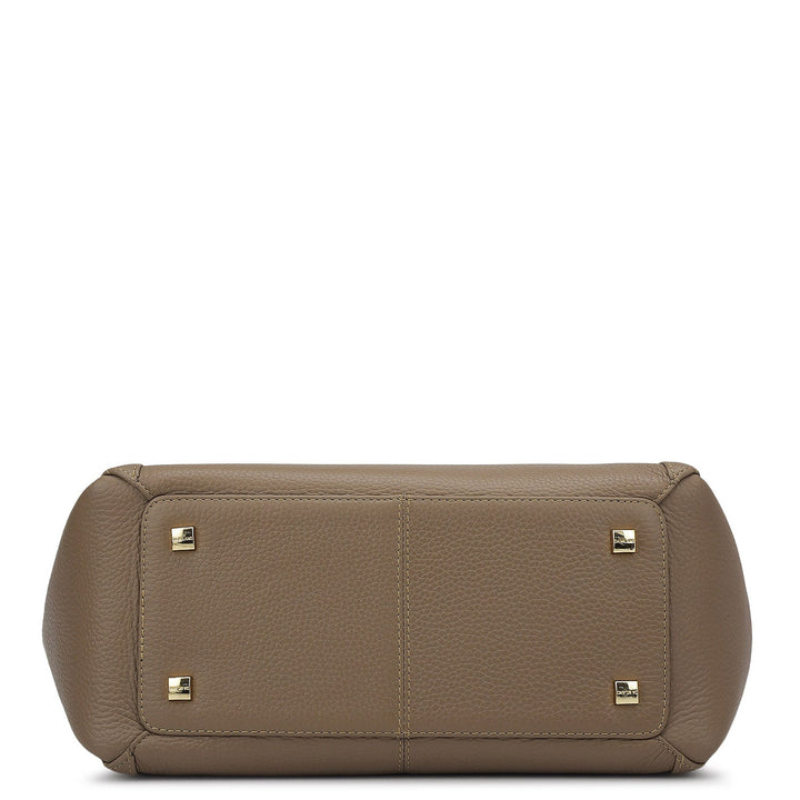 Élégance Paris - Borsa a Tracolla in Pelle Cerata Classica