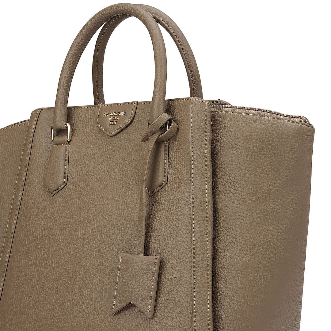 Élégance Paris - Borsa a Tracolla in Pelle Cerata Classica