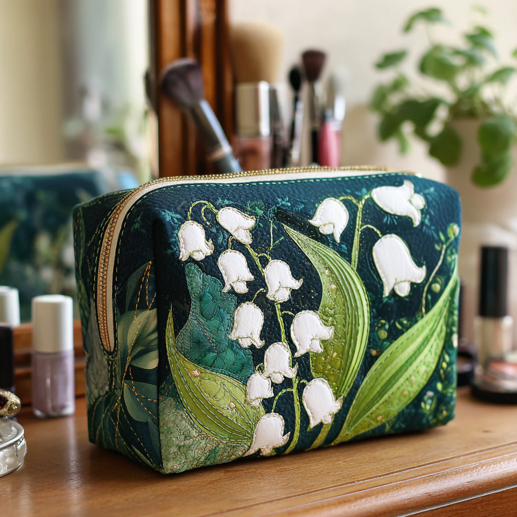 Beauty case trapuntato con gigli delicati NCU0NT10172