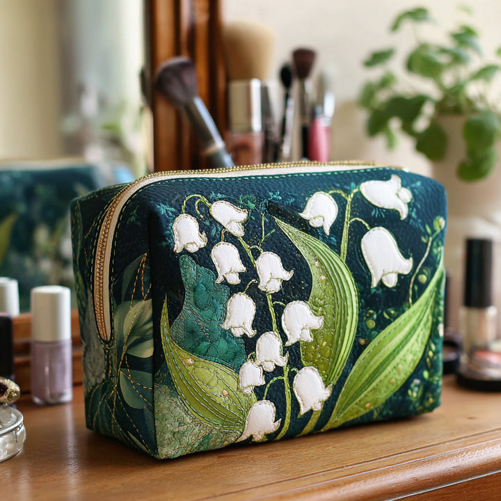 Beauty case trapuntato con gigli delicati NCU0NT10172