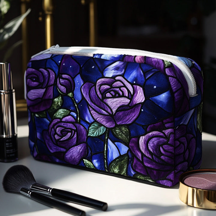 Beauty case trapuntato con rosa notturna NCU0DV7739