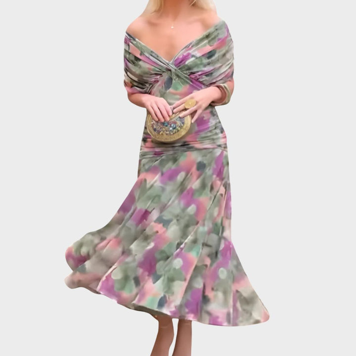 LOWENNA | ABITO ELEGANTE A SPALLE SCOPERTE