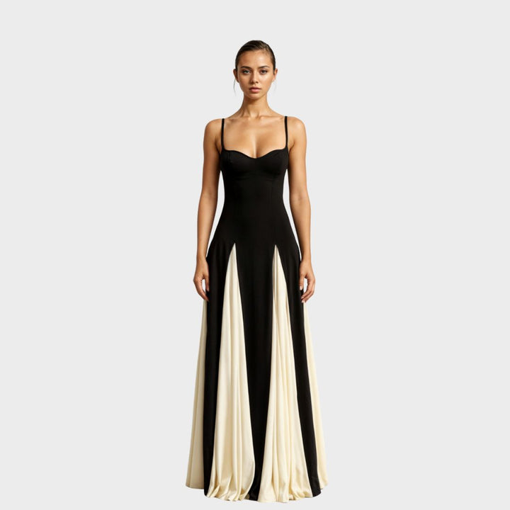 ALWEN | ABITO MAXI ELEGANTE BICOLORE