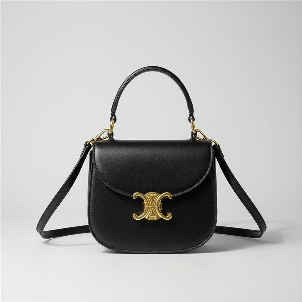 Mini Borsa Crossbody con Dettagli in Oro