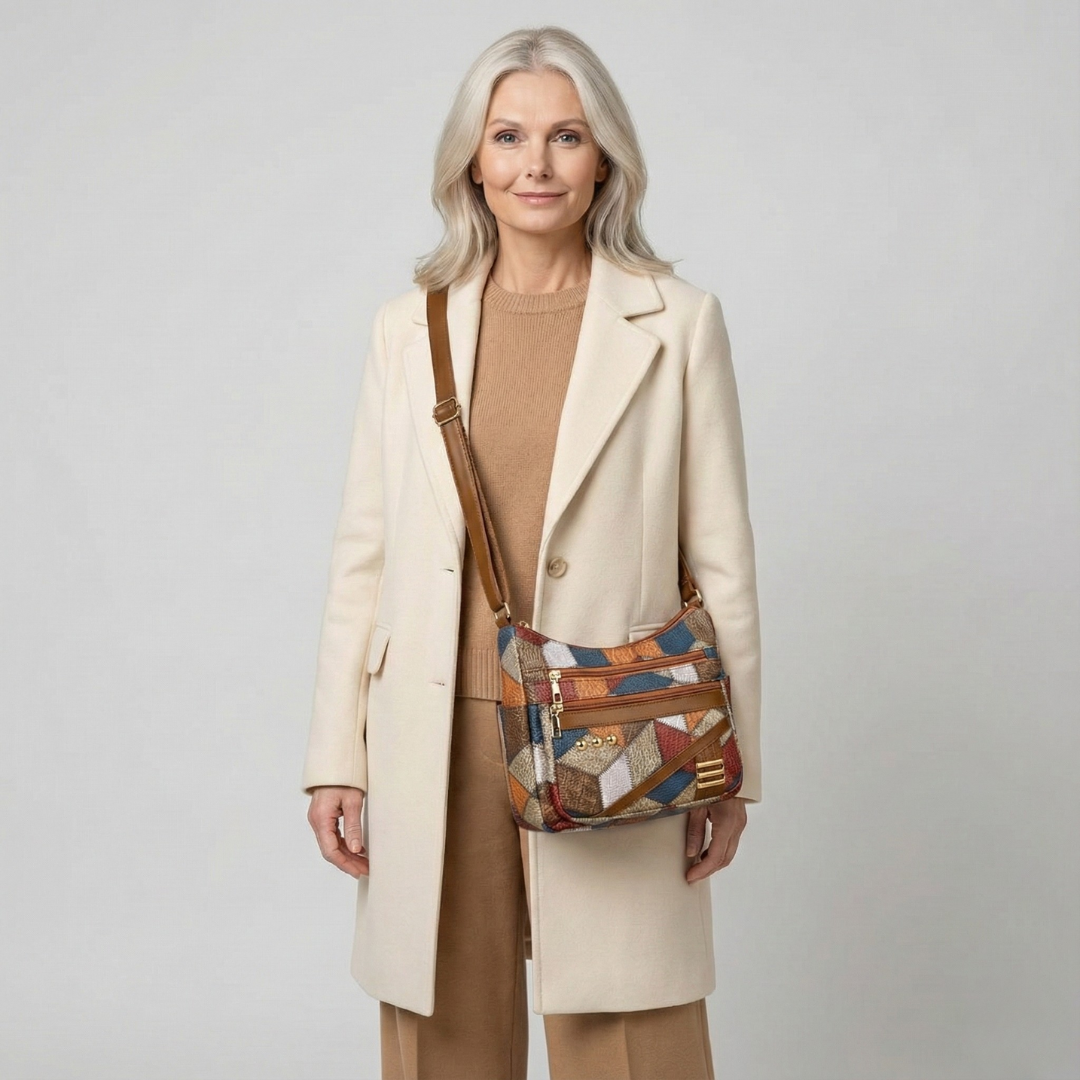 Maria – Borsa a Spalla in Pelle Patchwork