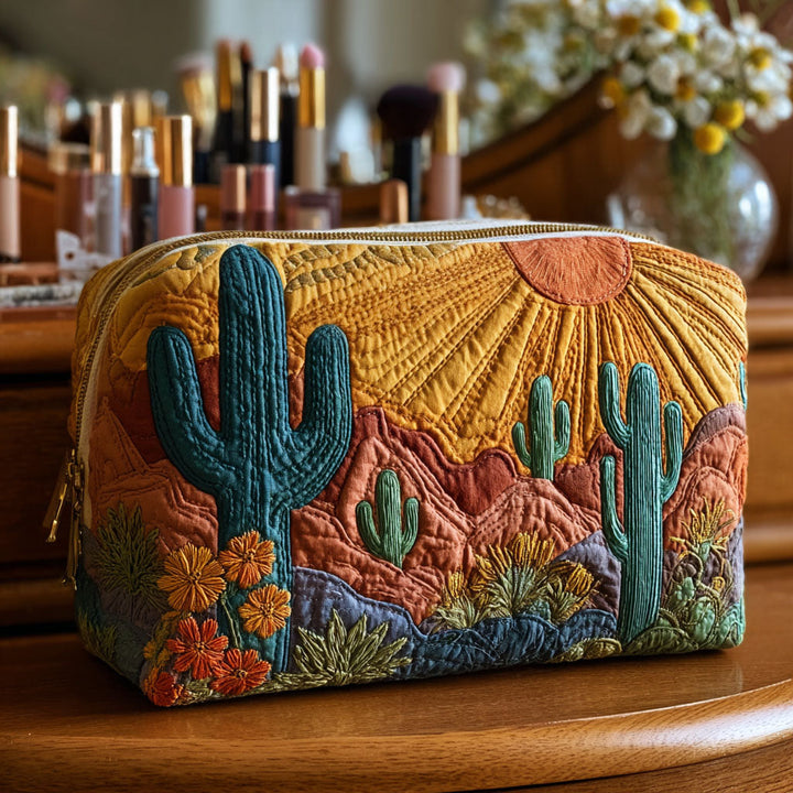 Beauty case trapuntato con cactus tenero NCU0PT9627