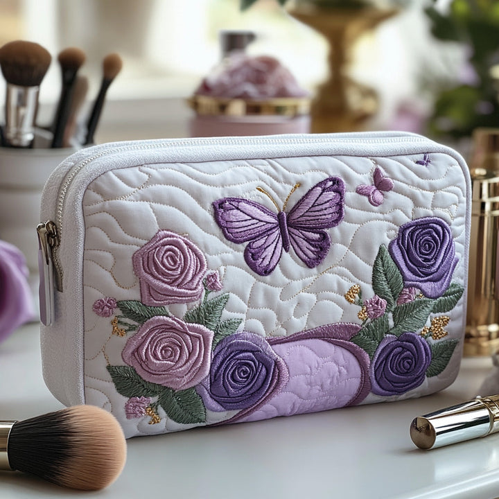 Beauty case trapuntato in tonalità viola elegante NCU0DV7740