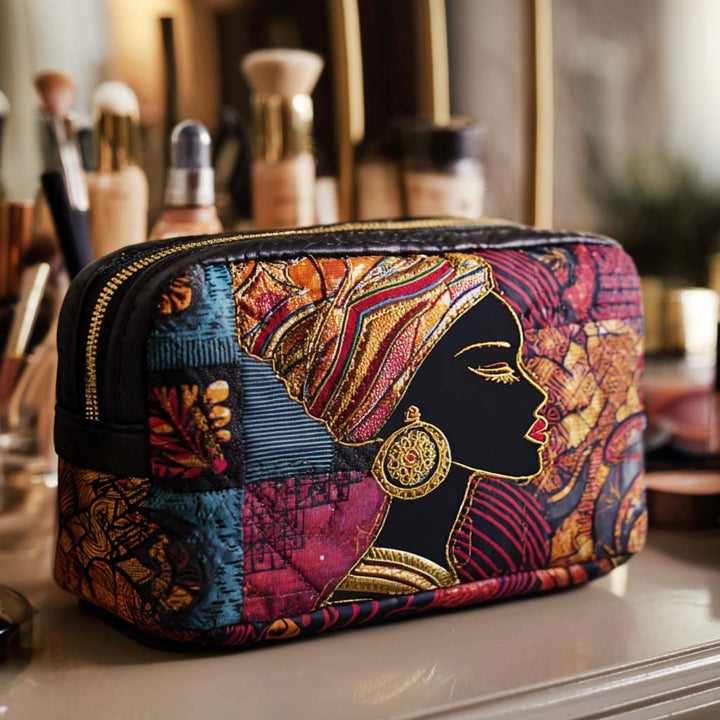 Beauty case trapuntato con motivo radioso NCU0NT10380