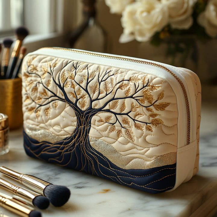 Beauty case trapuntato con albero della vita NCU0DV7895