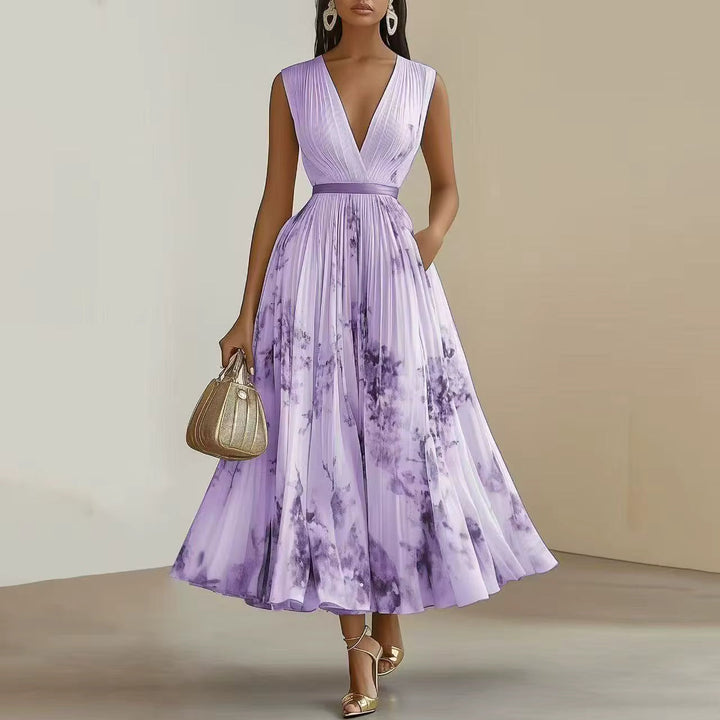 ROWELLA | ABITO MAXI PLISSETTATO ELEGANTE