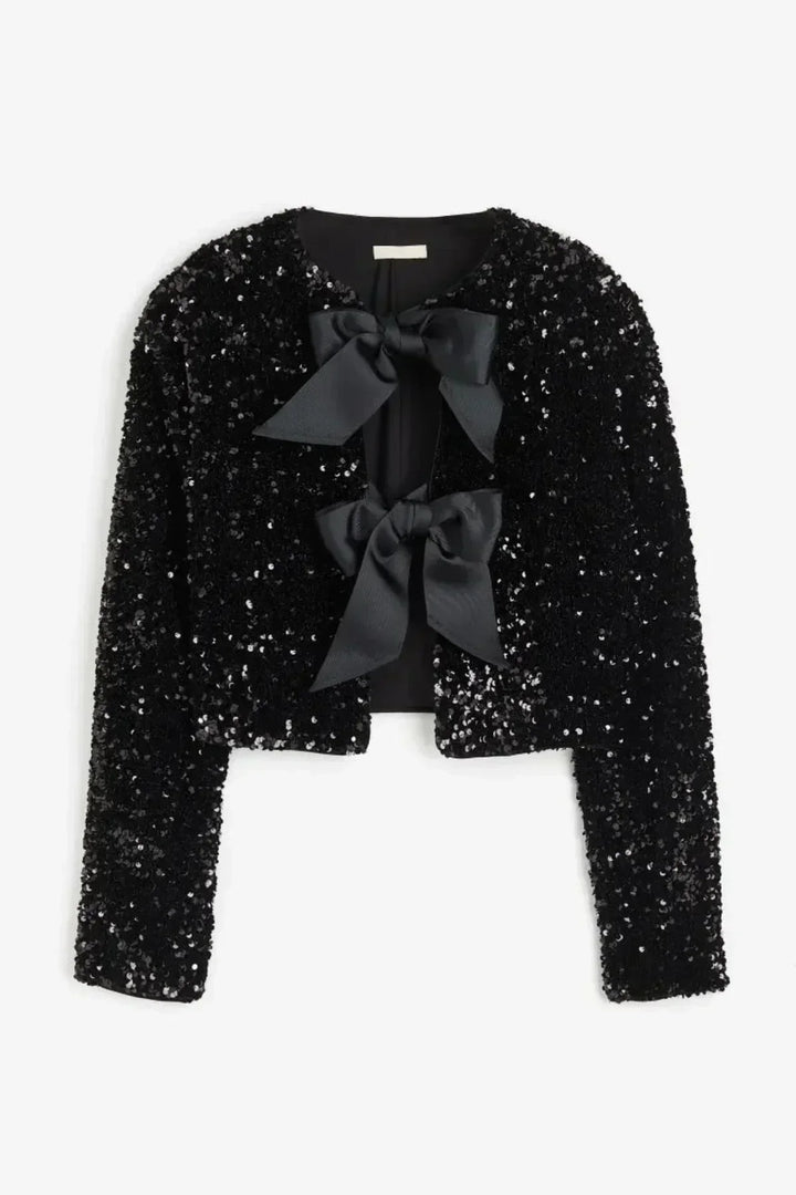 Anwen | Blusa con Fiocco e Paillettes