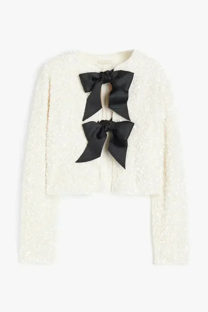 Anwen | Blusa con Fiocco e Paillettes