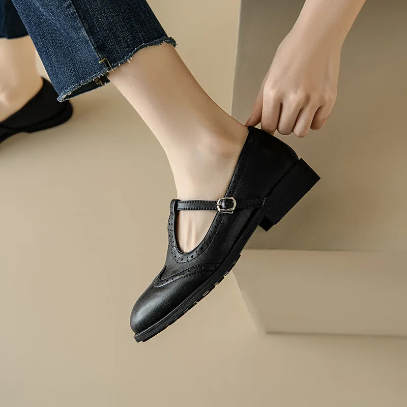 Miana | Mary Jane Lucide con Cinturino a T