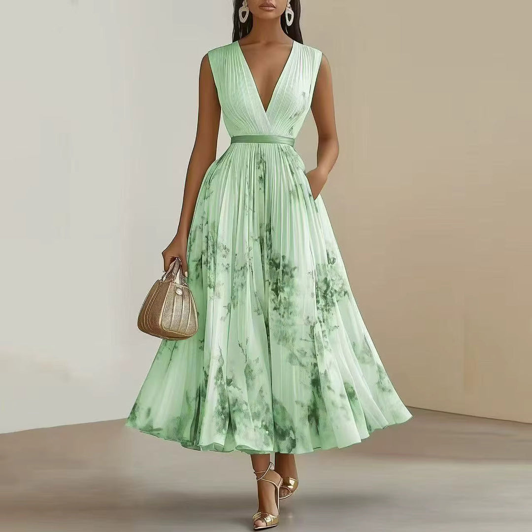 ROWELLA | ABITO MAXI PLISSETTATO ELEGANTE
