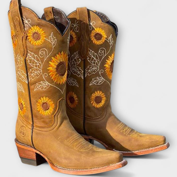 ZYRELLE | STIVALI COWBOY WESTERN IN CAMOSCIO