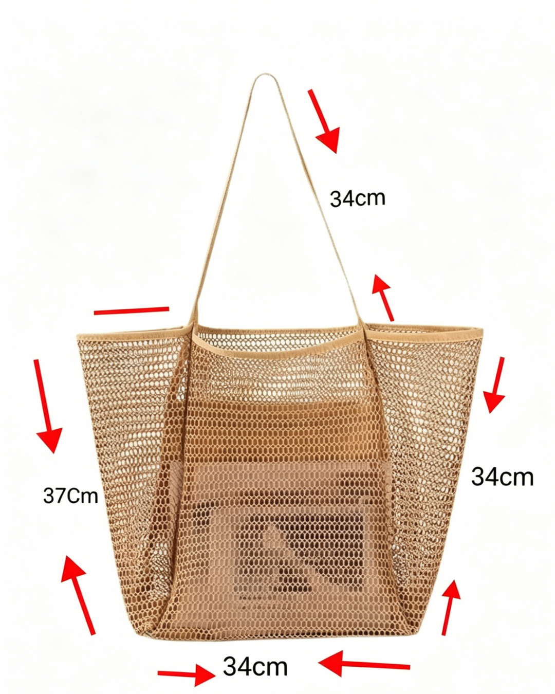Borsa da Spiaggia in Rete di Grande Capacità Boho