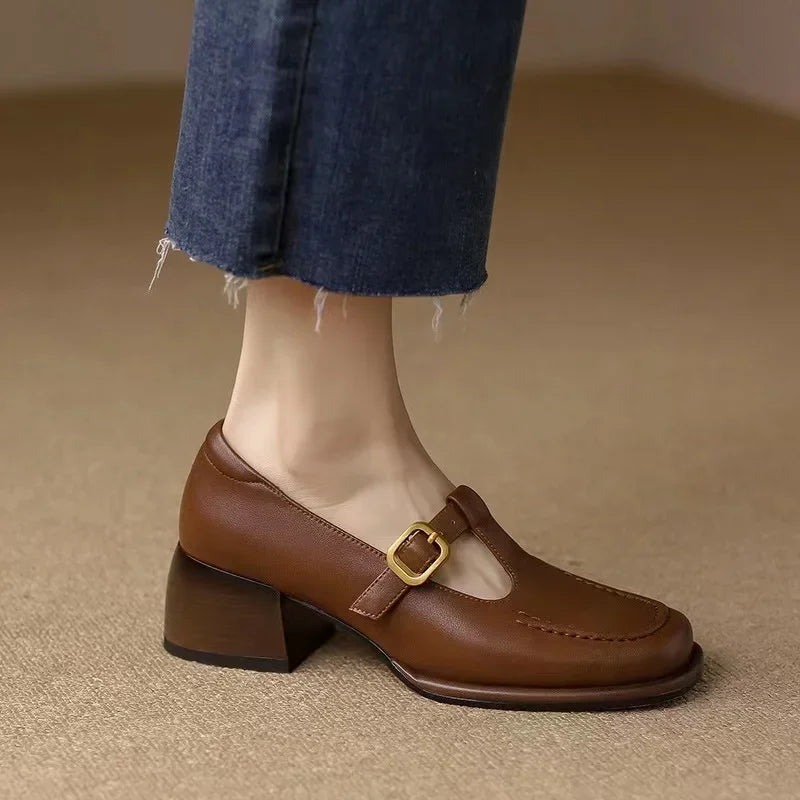 Selvana | Scarpe Eleganti con Cinturino a T