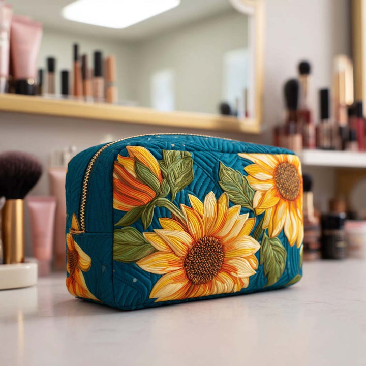 Beauty case trapuntato con fiore allegro NCU0NT10237