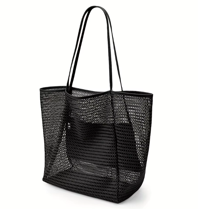 Borsa da Spiaggia in Rete di Grande Capacità Boho