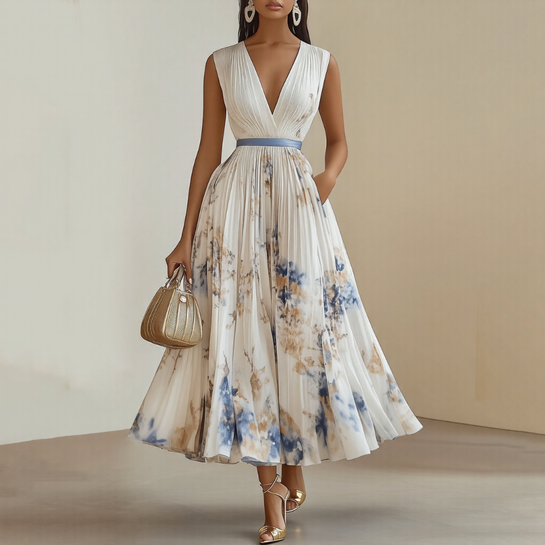 ROWELLA | ABITO MAXI PLISSETTATO ELEGANTE
