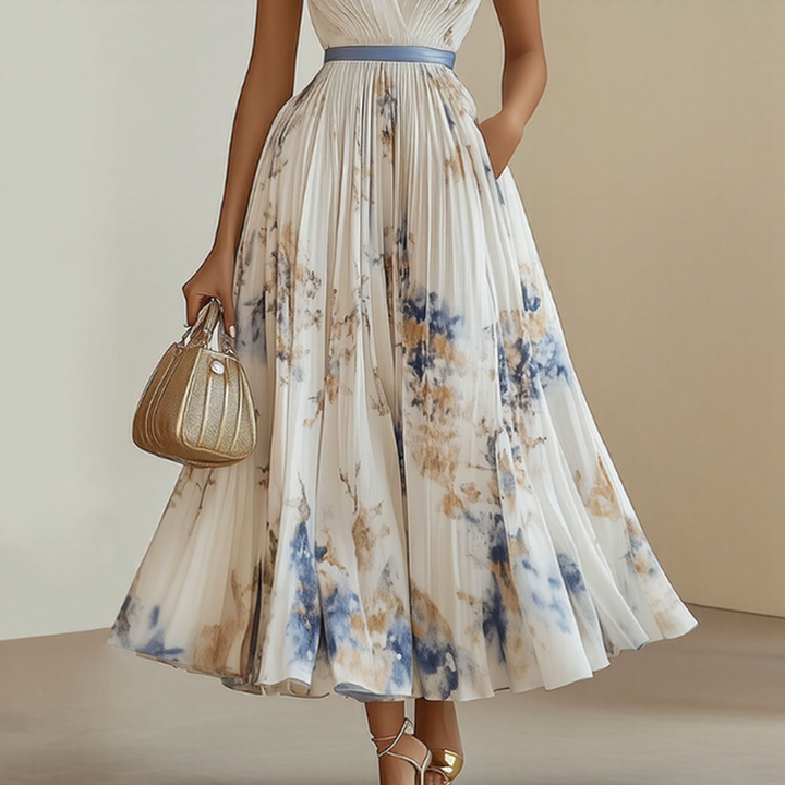 ROWELLA | ABITO MAXI PLISSETTATO ELEGANTE