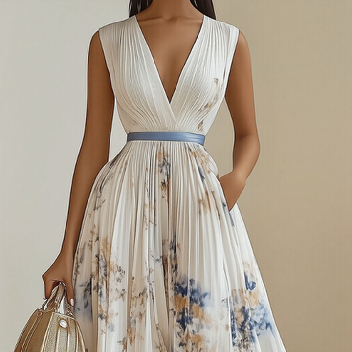 ROWELLA | ABITO MAXI PLISSETTATO ELEGANTE