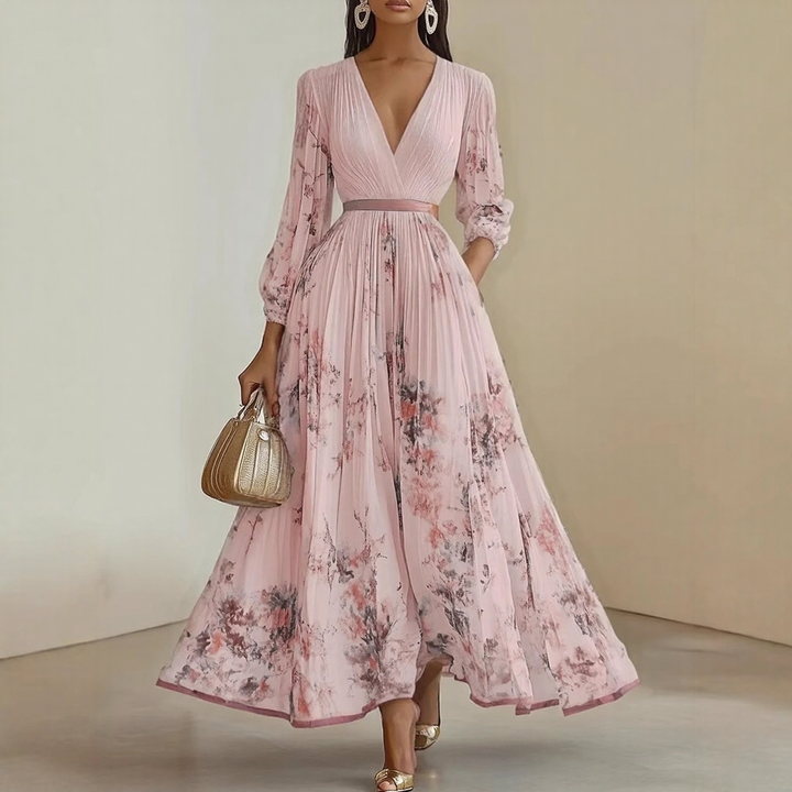 ROWELLA | ABITO MAXI PLISSETTATO ELEGANTE