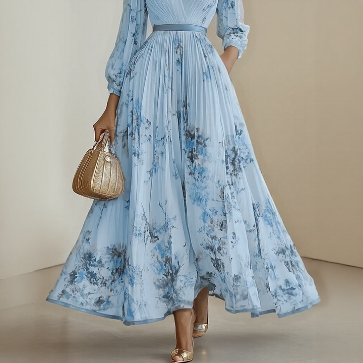 ROWELLA | ABITO MAXI PLISSETTATO ELEGANTE