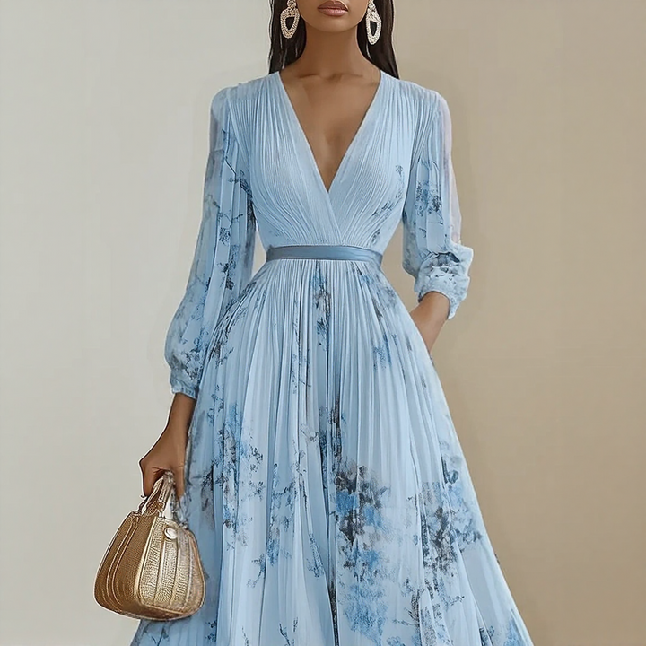 ROWELLA | ABITO MAXI PLISSETTATO ELEGANTE