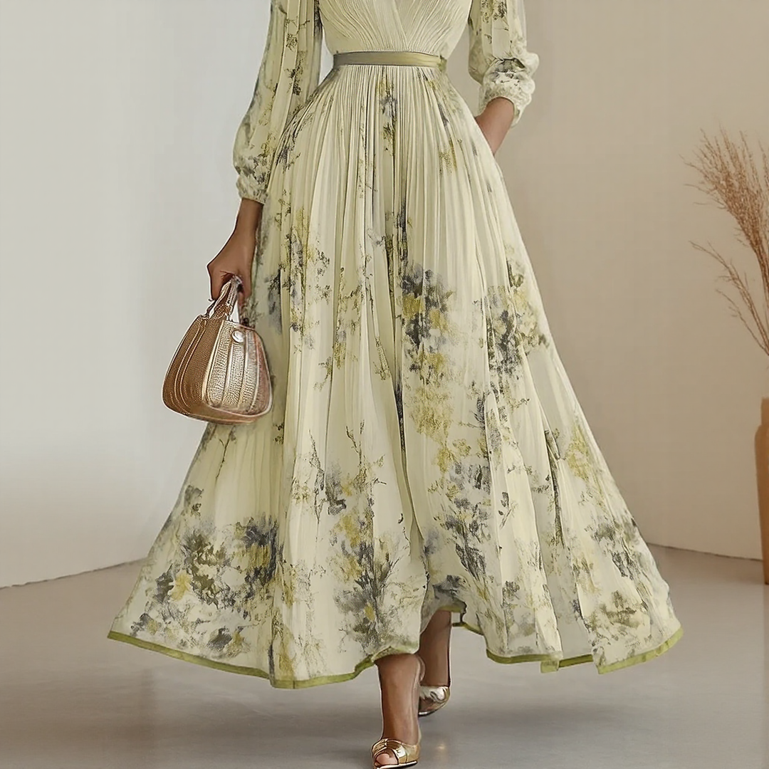 ROWELLA | ABITO MAXI PLISSETTATO ELEGANTE