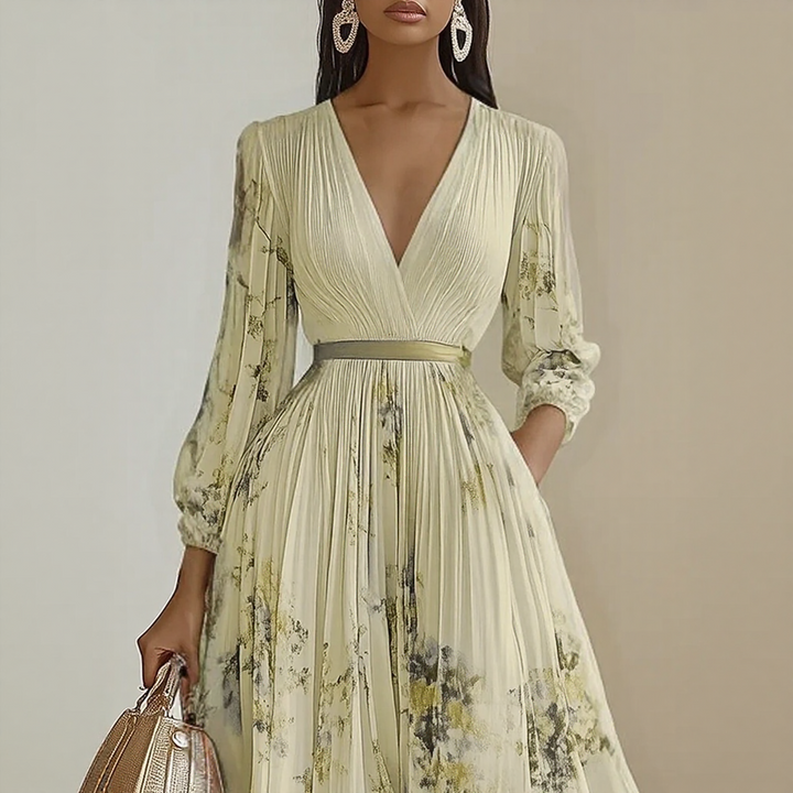 ROWELLA | ABITO MAXI PLISSETTATO ELEGANTE
