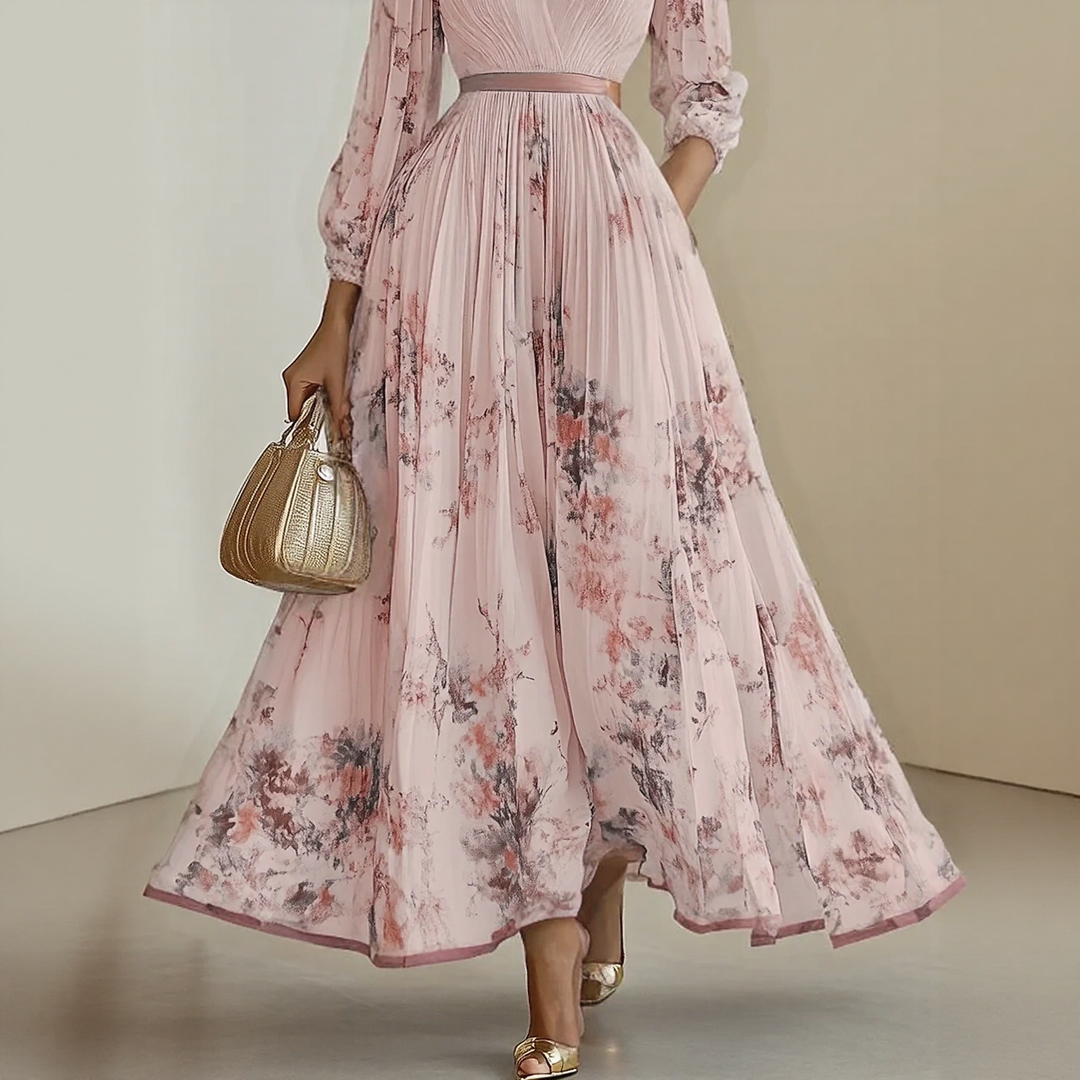 ROWELLA | ABITO MAXI PLISSETTATO ELEGANTE