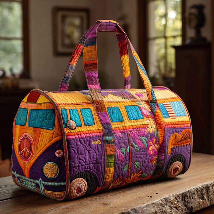 Borsa da viaggio trapuntata con ispirazione viaggio vintage NCU0PT8959