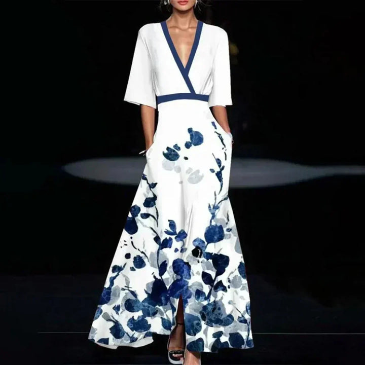 Sophia | Abito Elegante da Sera con Motivo Floreale