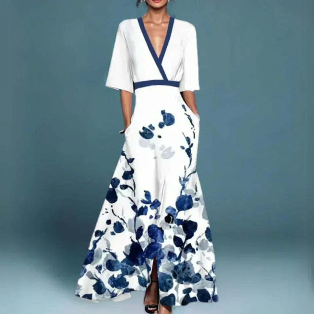 Sophia | Abito Elegante da Sera con Motivo Floreale