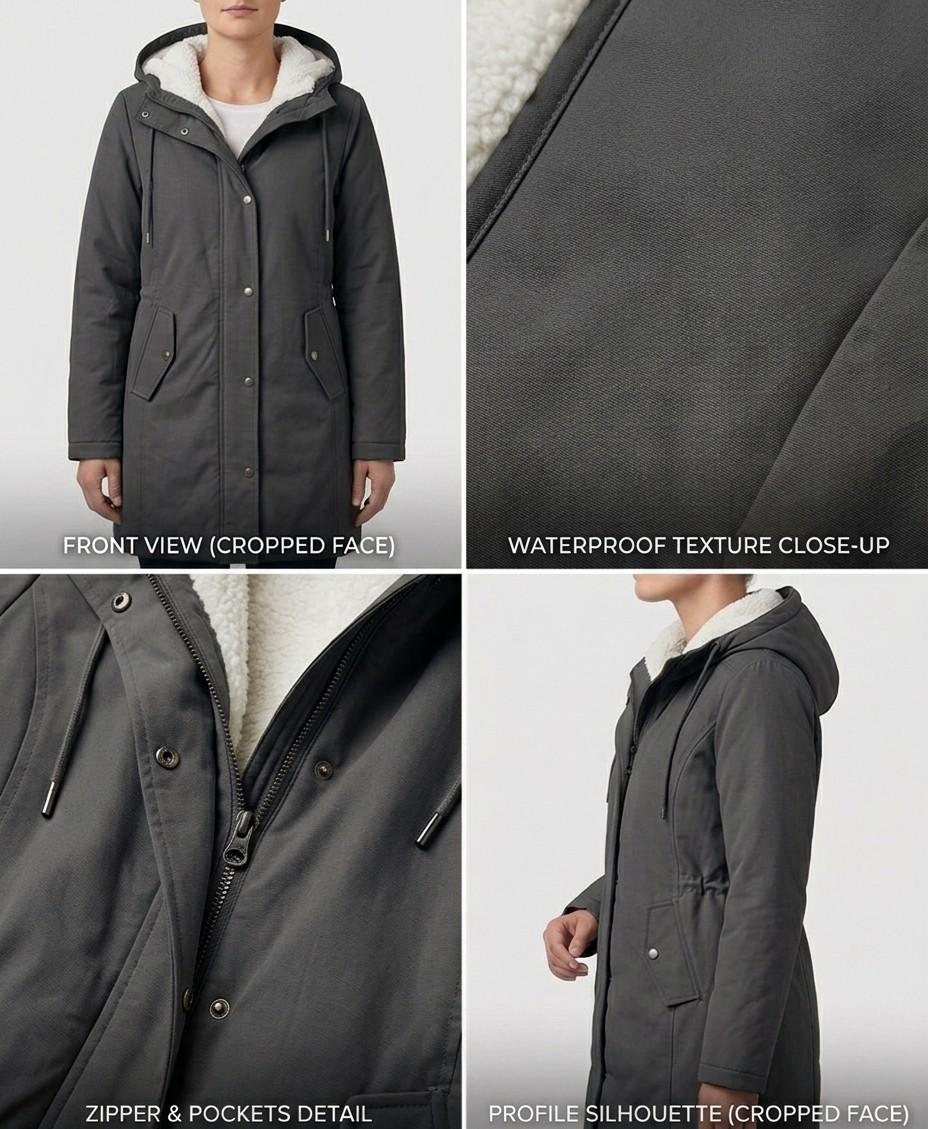Beatrice | Cappotto Impermeabile con Cappuccio
