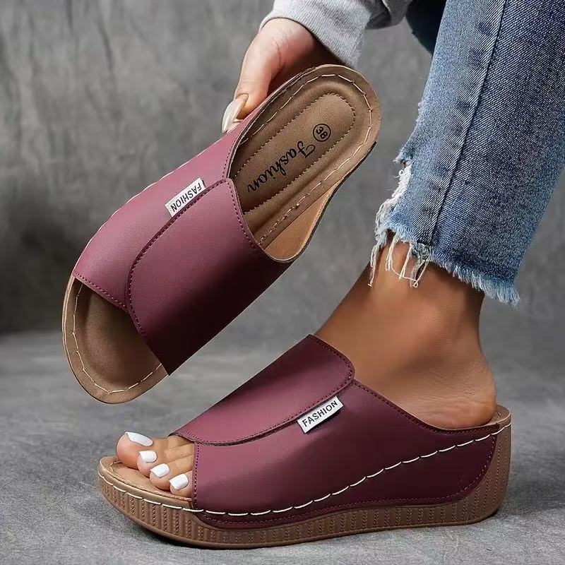 Sandali da Donna con Zeppa e Punta Aperta