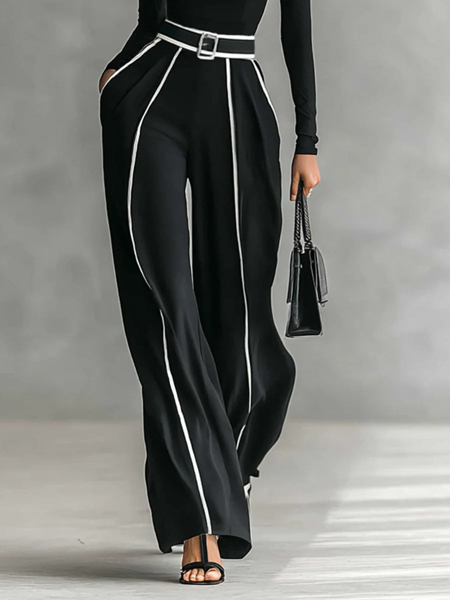 Set elegante | Top a collo alto e pantaloni