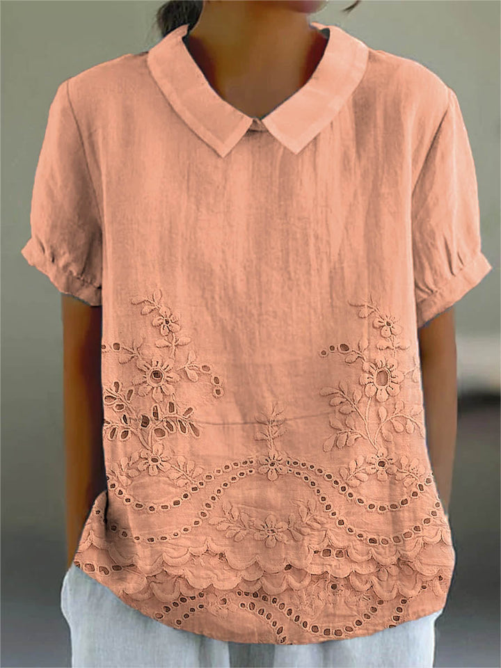 LILY | CAMICIA RICAMATA A FIORI